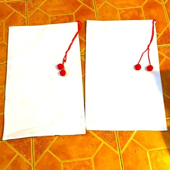 NWOT Set of Four Large Christmas Felt Santa Bags Size 27”x17” - Picture 2 of 4